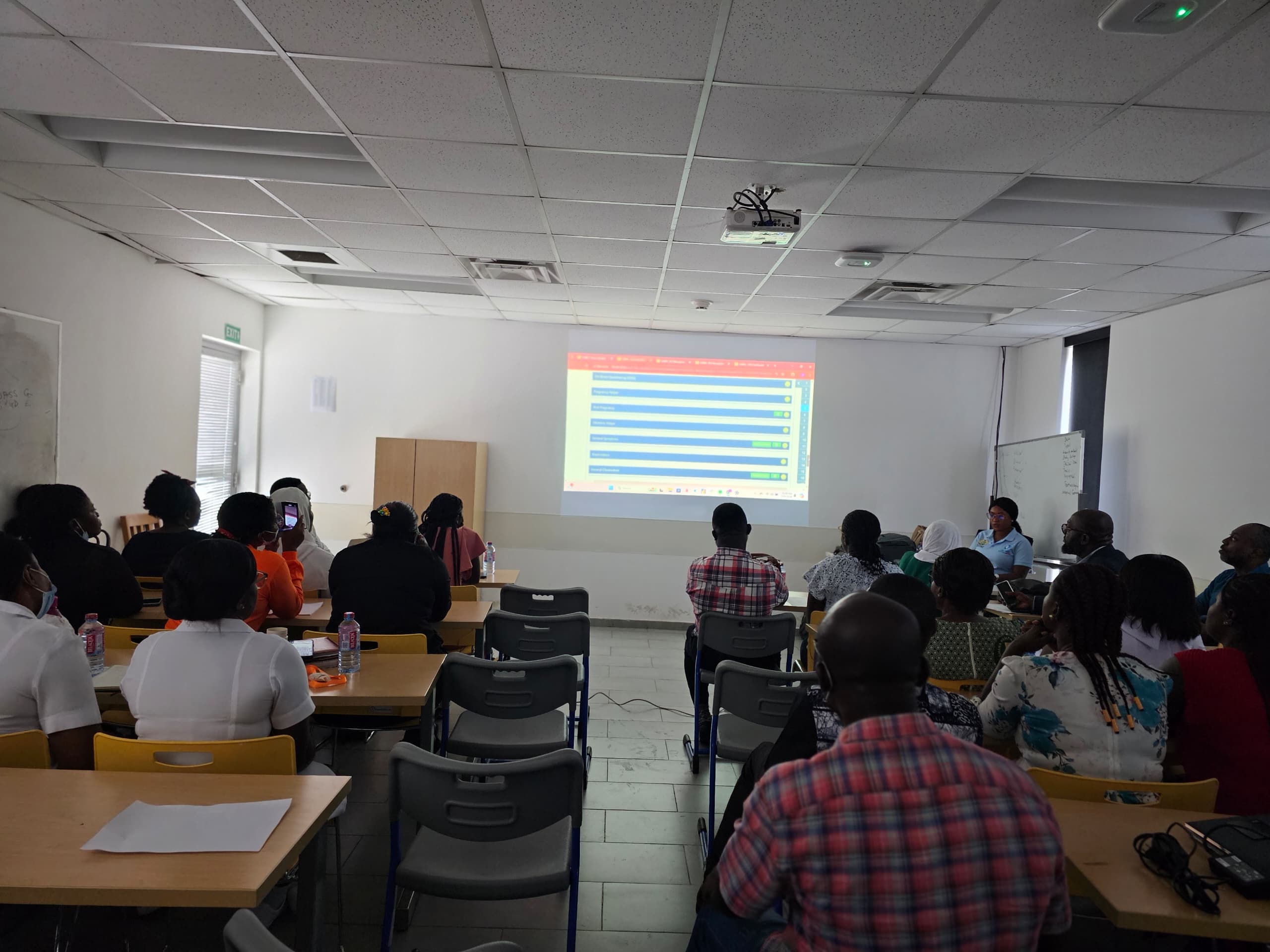 Presentation during a LHIMS training session