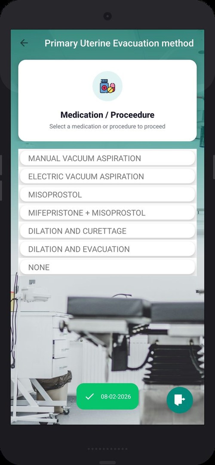 Uterine evacuation method
